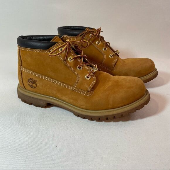 Timberland Nellie Chukka leather ankle boots in wheat beige women’s 9 - Picture 11 of 12